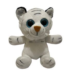 Aliki White Tiger Plush Big Blue Eyes 11" Stuffed Animal Toy